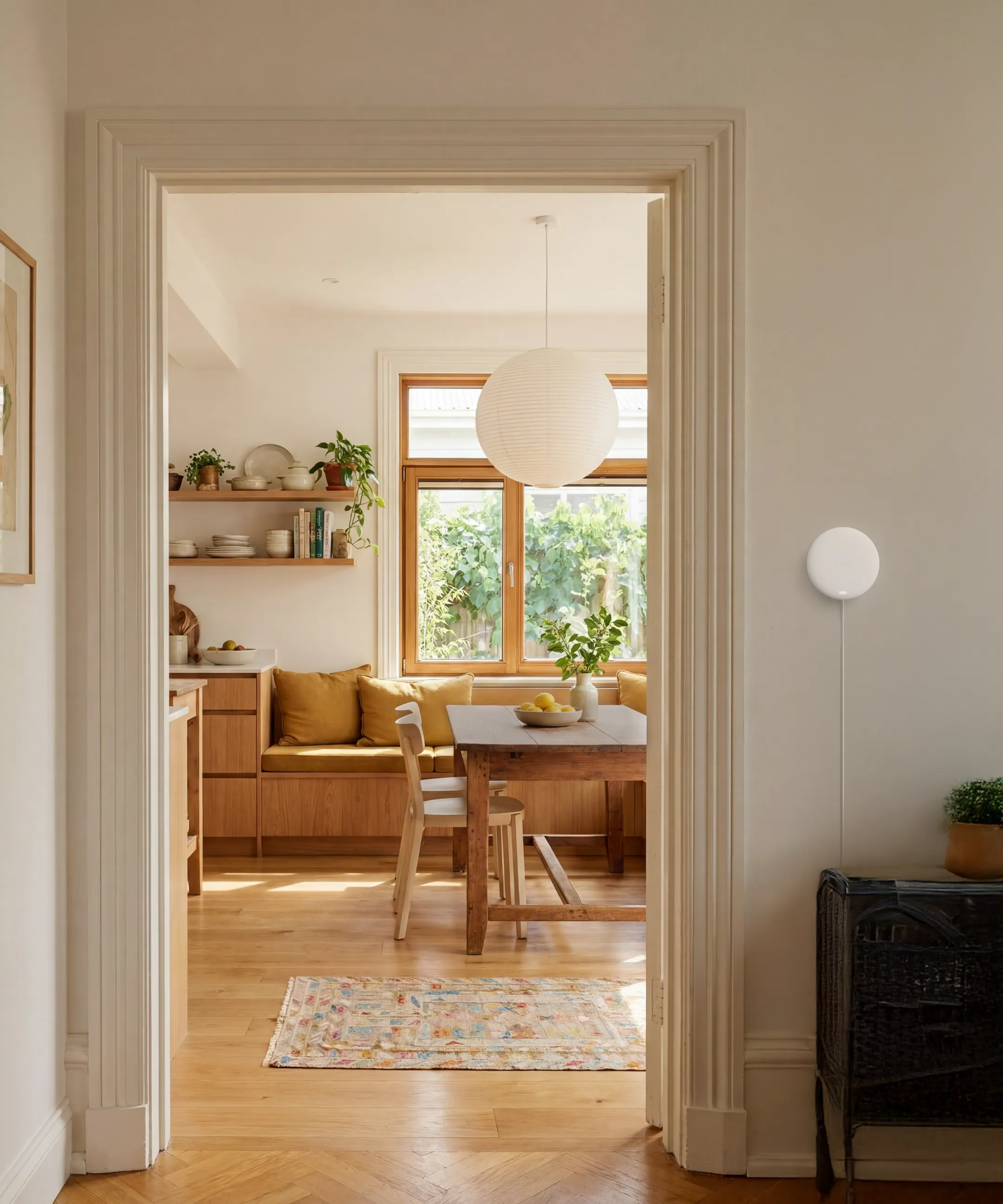 A calm, uncluttered room where the Lution system disappears into the background