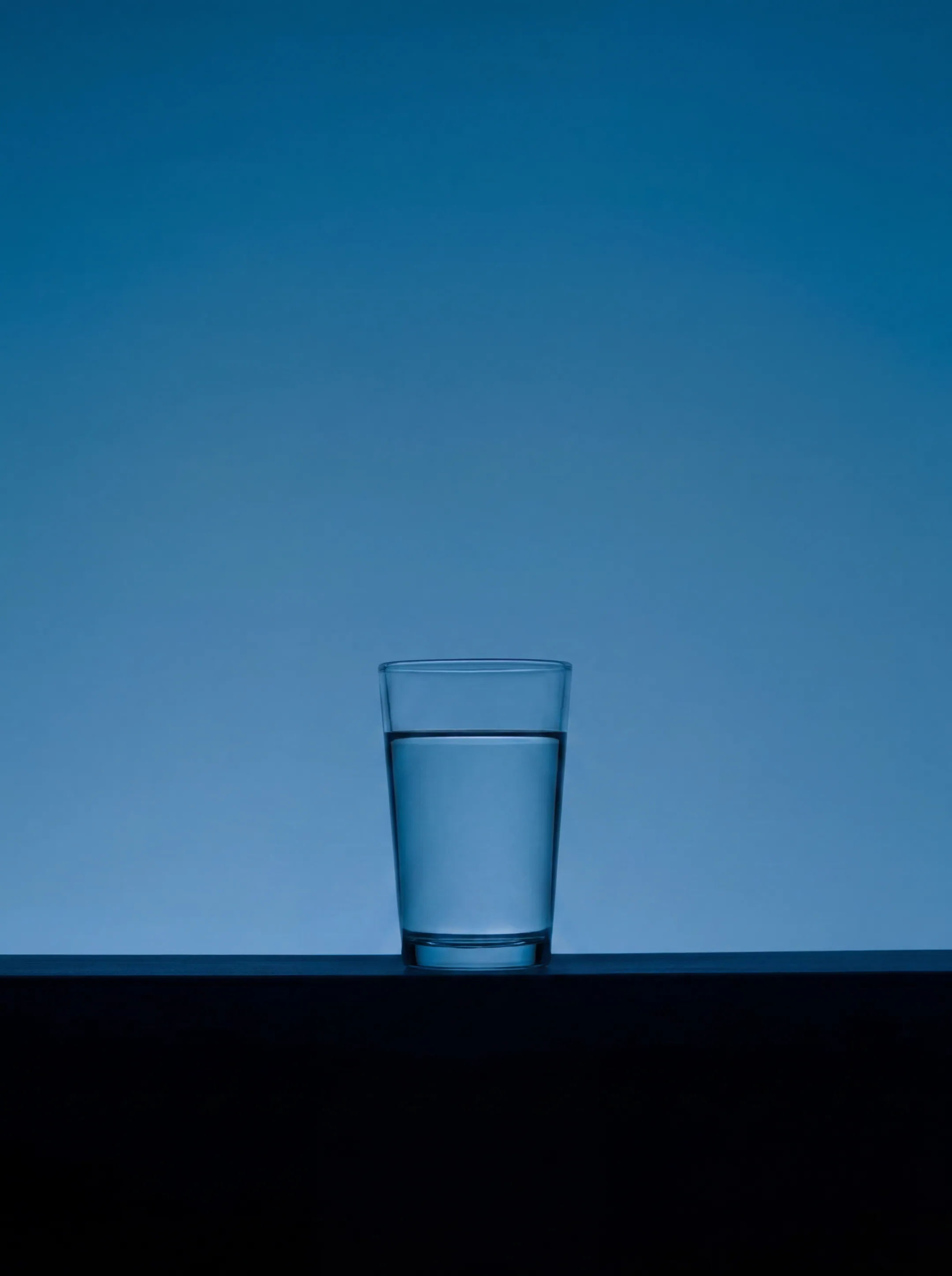 A glass of water